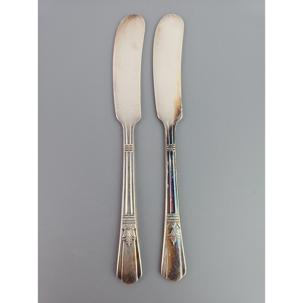 Flat Handle Butter Spreader Court Silverplate 1939 International Silver Set of 2